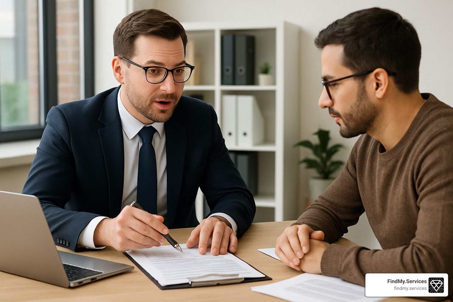conveyancing expert explaining legal documents - experts in conveyancing