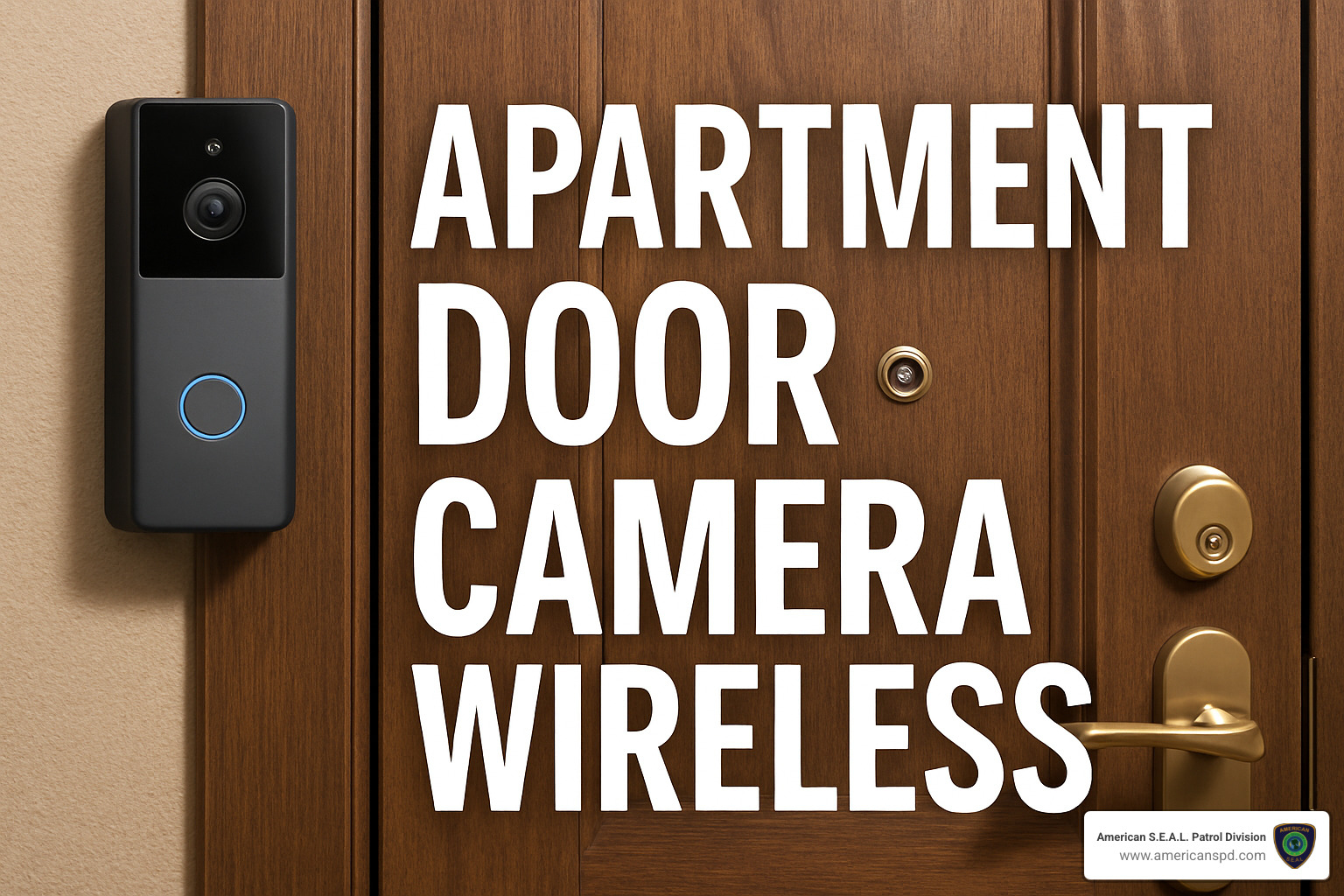 security expert installing wireless door camera - apartment door camera wireless