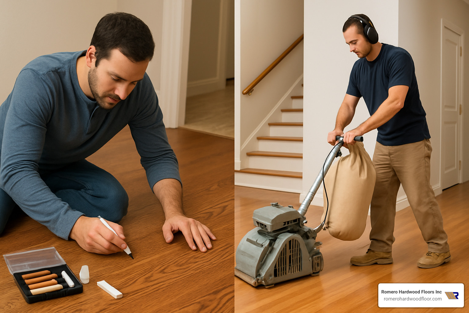 DIY versus professional hardwood floor repair comparison - Cost of wood floor repair