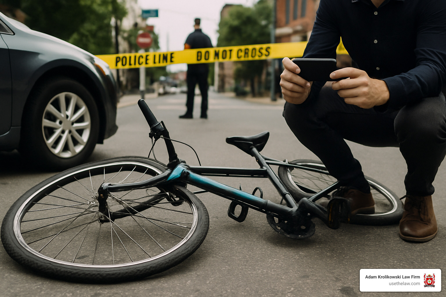 bicycle accident scene documentation - santa ana bicycle accidents lawyer