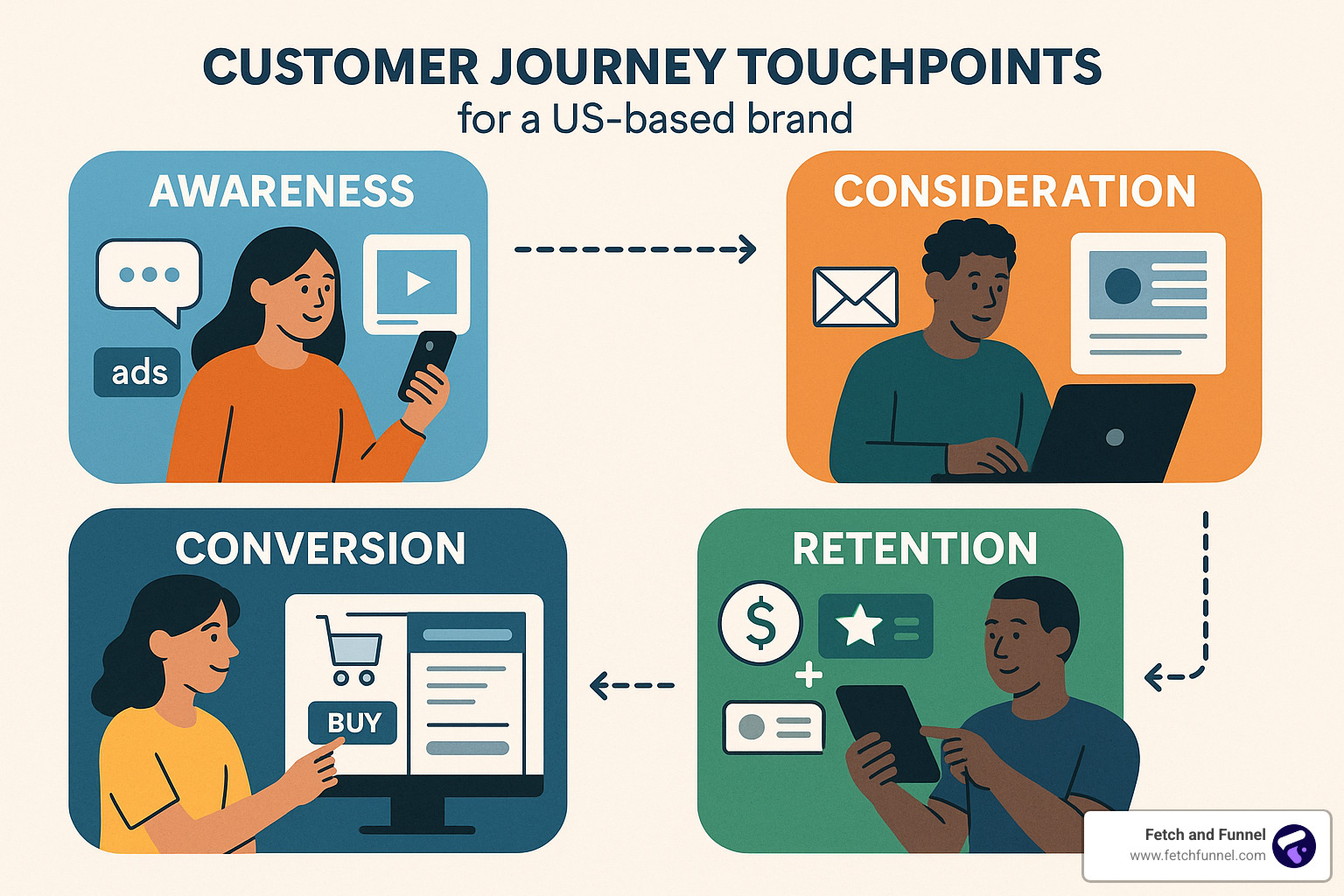 customer journey touchpoints - full funnel marketing agency