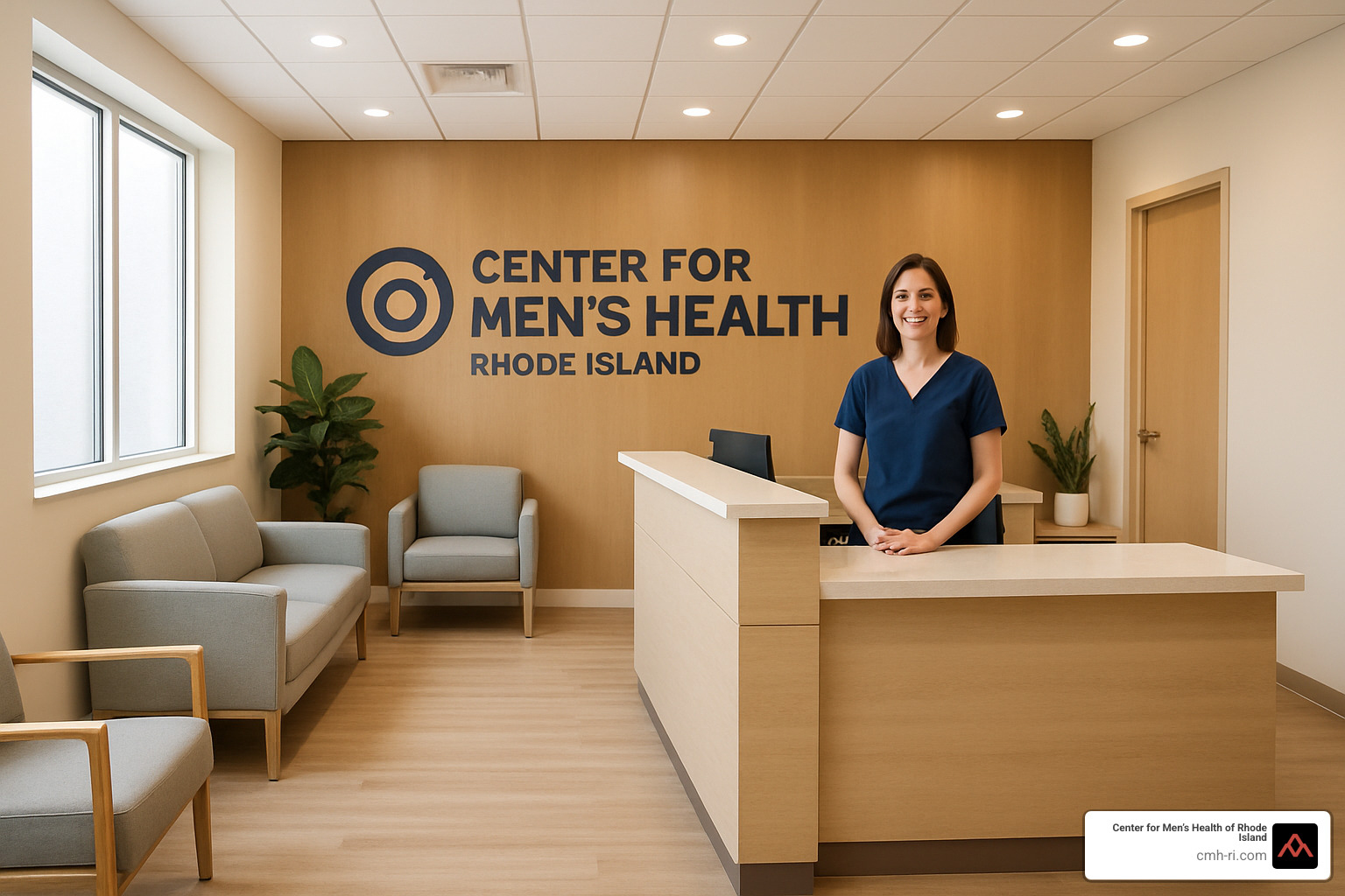 Center for Men's Health Rhode Island clinic entrance showing a welcoming, professional healthcare setting - sexual wellness providence rhode island