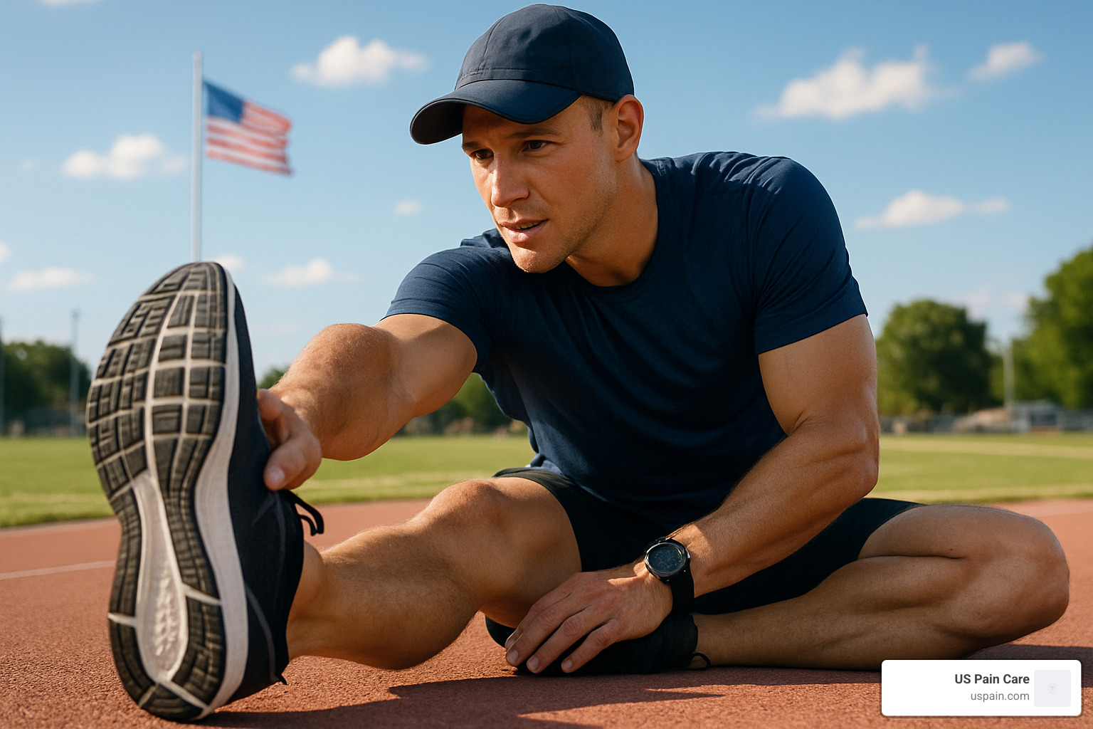 athlete stretching - aches and pains
