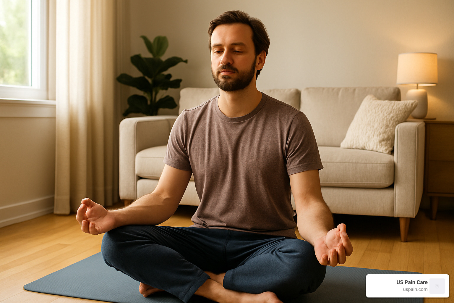 meditation scene - aches and pains