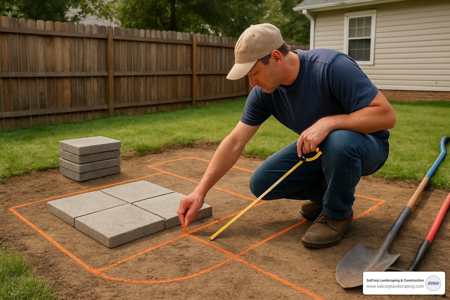 patio design planning with measurements and layout - patio build