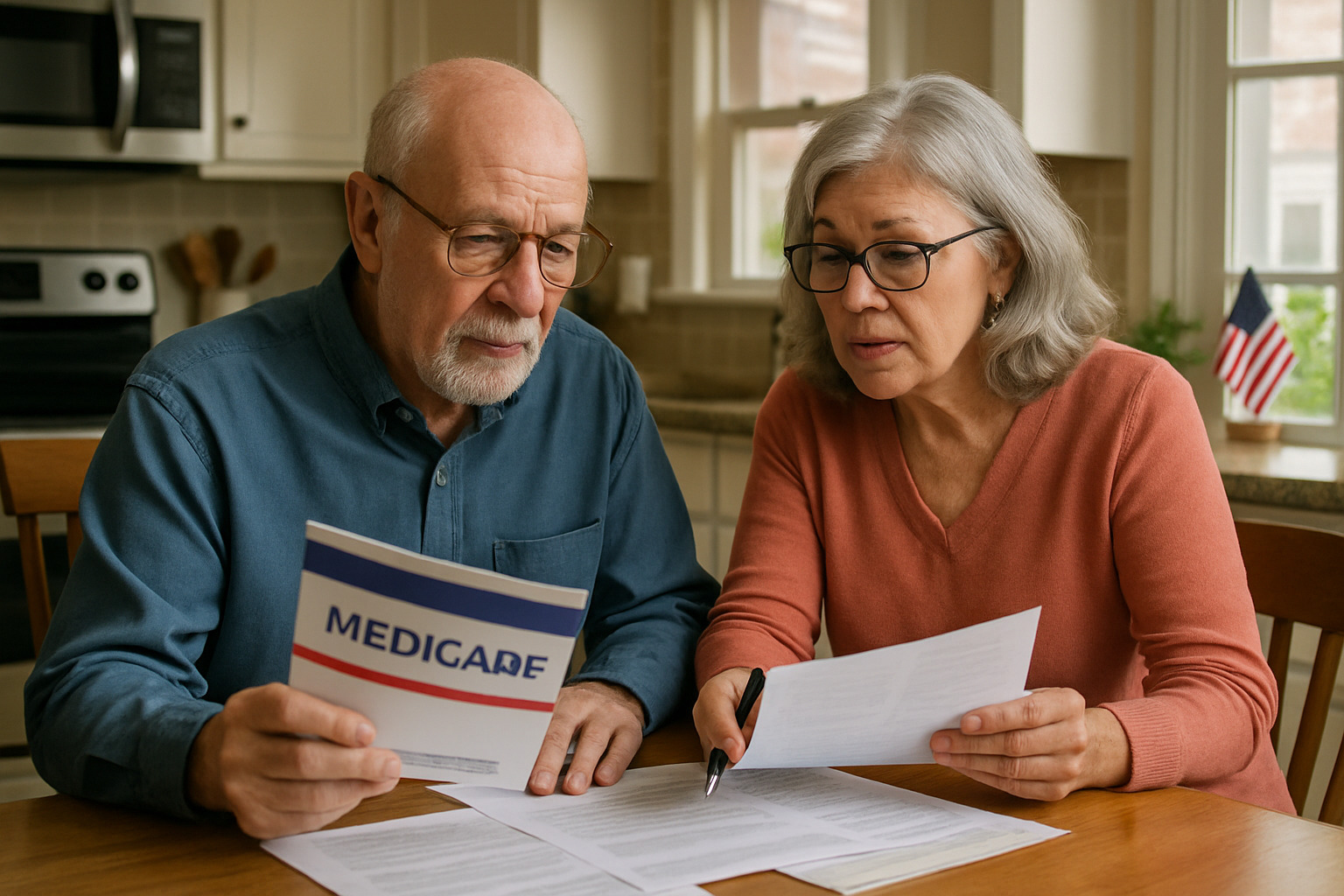 couple reviewing Medicare booklet - how to plan for retirement