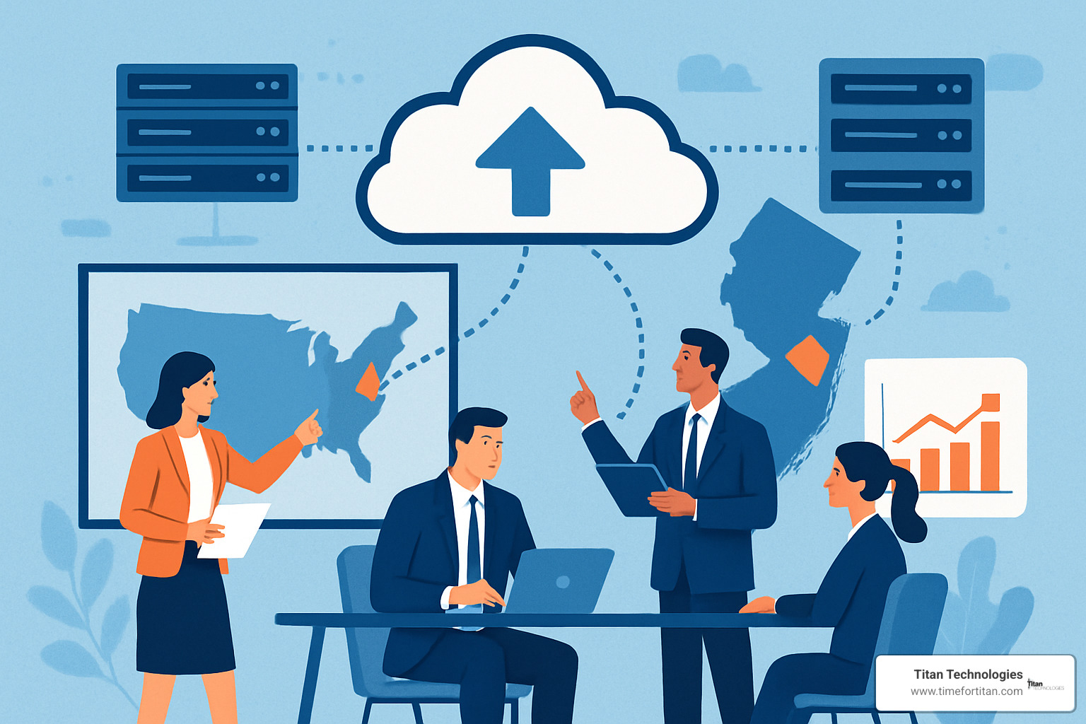 Business cloud migration journey illustration - new jersey it consultants