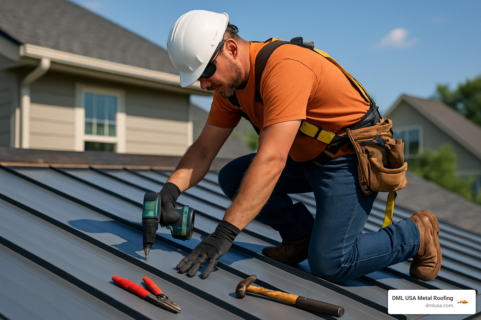 Standing seam metal panel installation – DML USA Metal Roofing