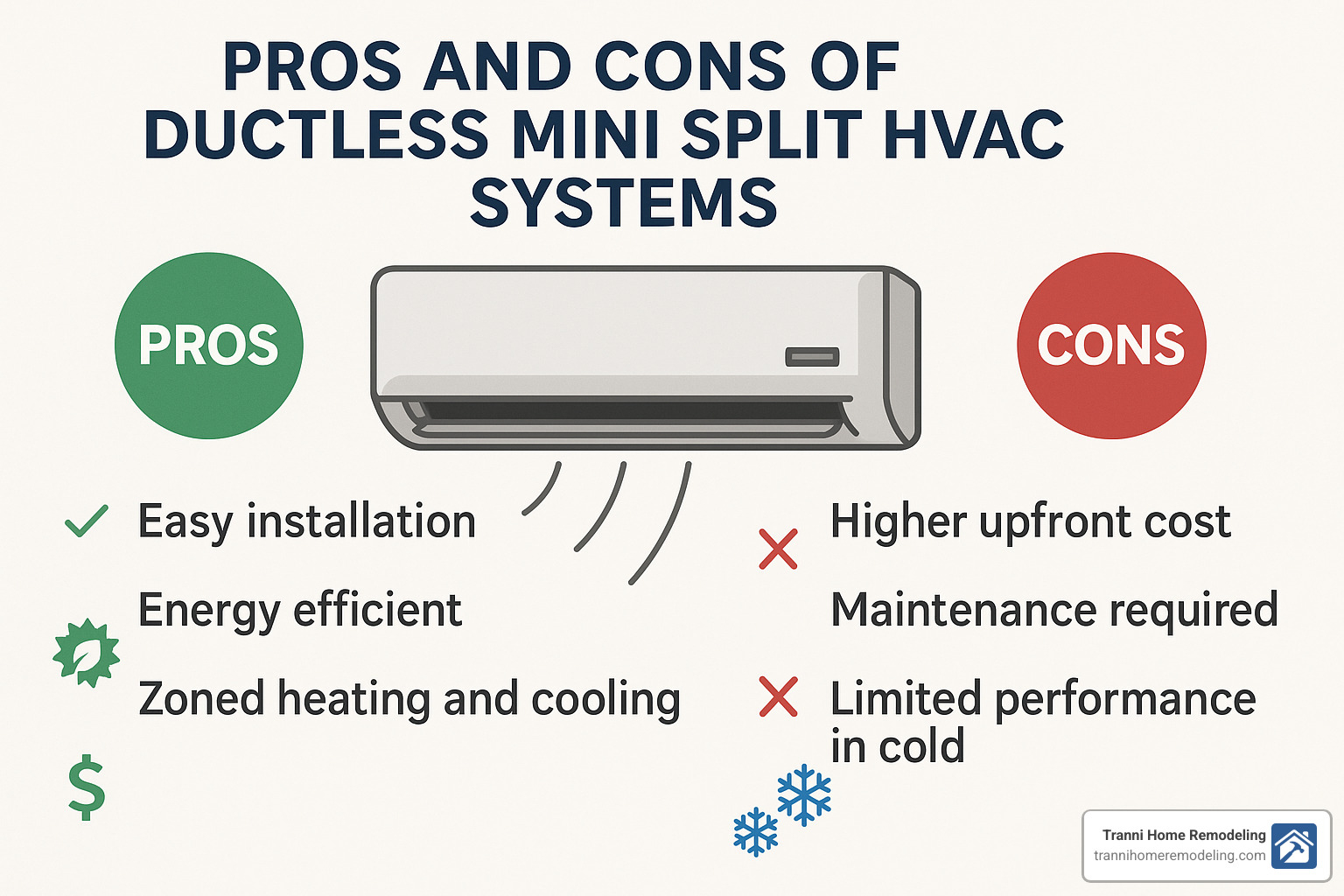 ductless mini split pros and cons - ductless hvac system