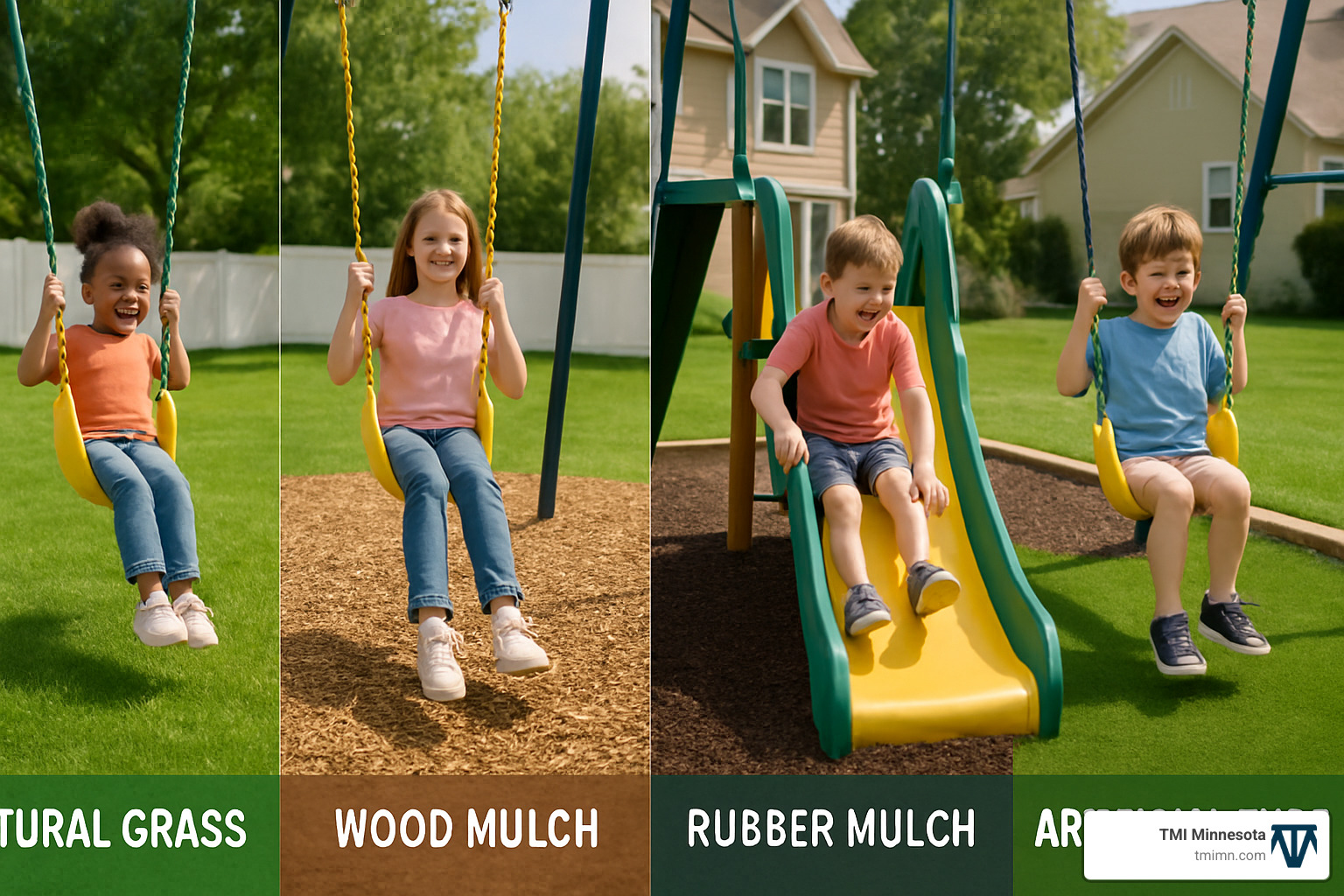 bda6e5588dfc67d40ddefe7647fafa2b3da8aec6 Transform Your Yard: Top Backyard Playground Inspirations Discover creative Backyard playground ideas for any yard size. Get tips for safety, budget builds, sensory play, and family fun! playground safety surfacing options - Backyard playground ideas