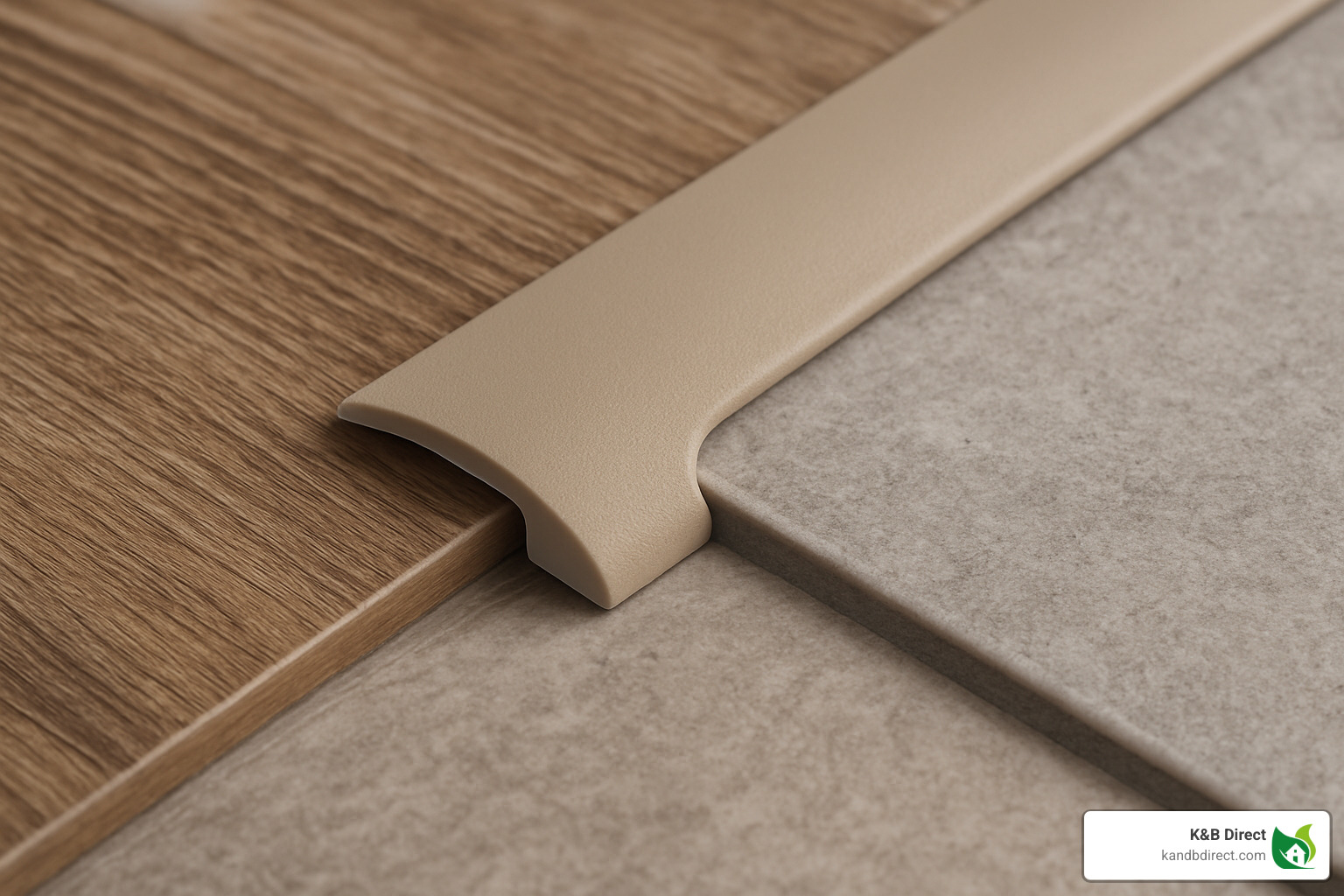 T-molding transition between different flooring types - pvc floor molding