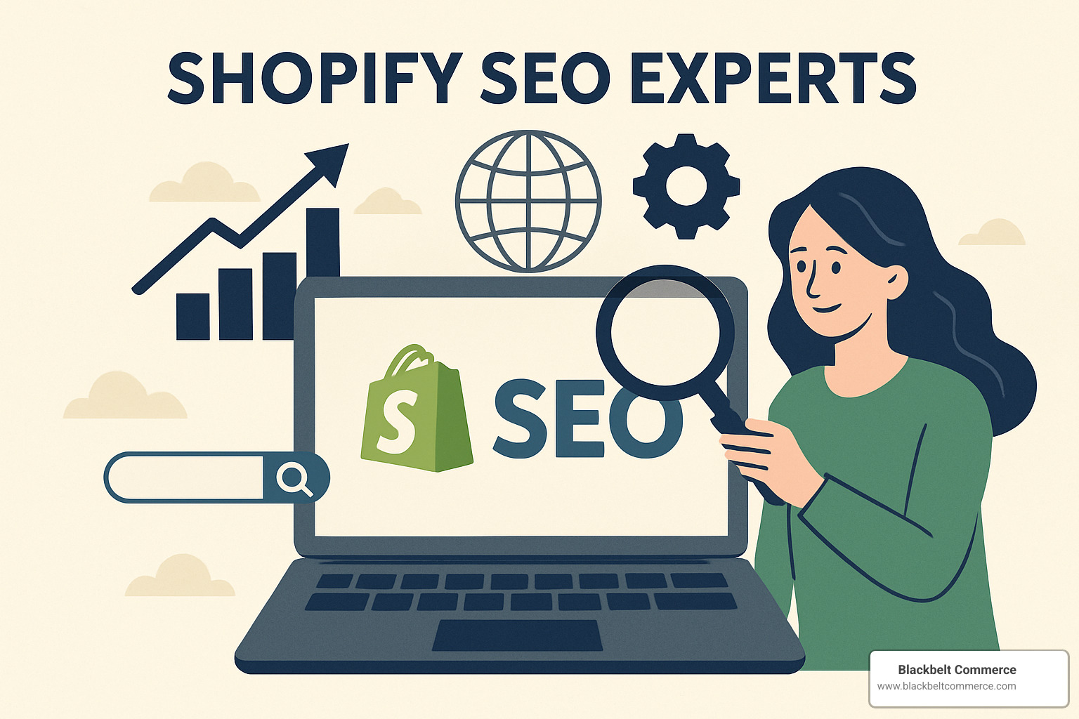 Shopify store dashboard showing organic traffic growth and conversion metrics - shopify seo experts