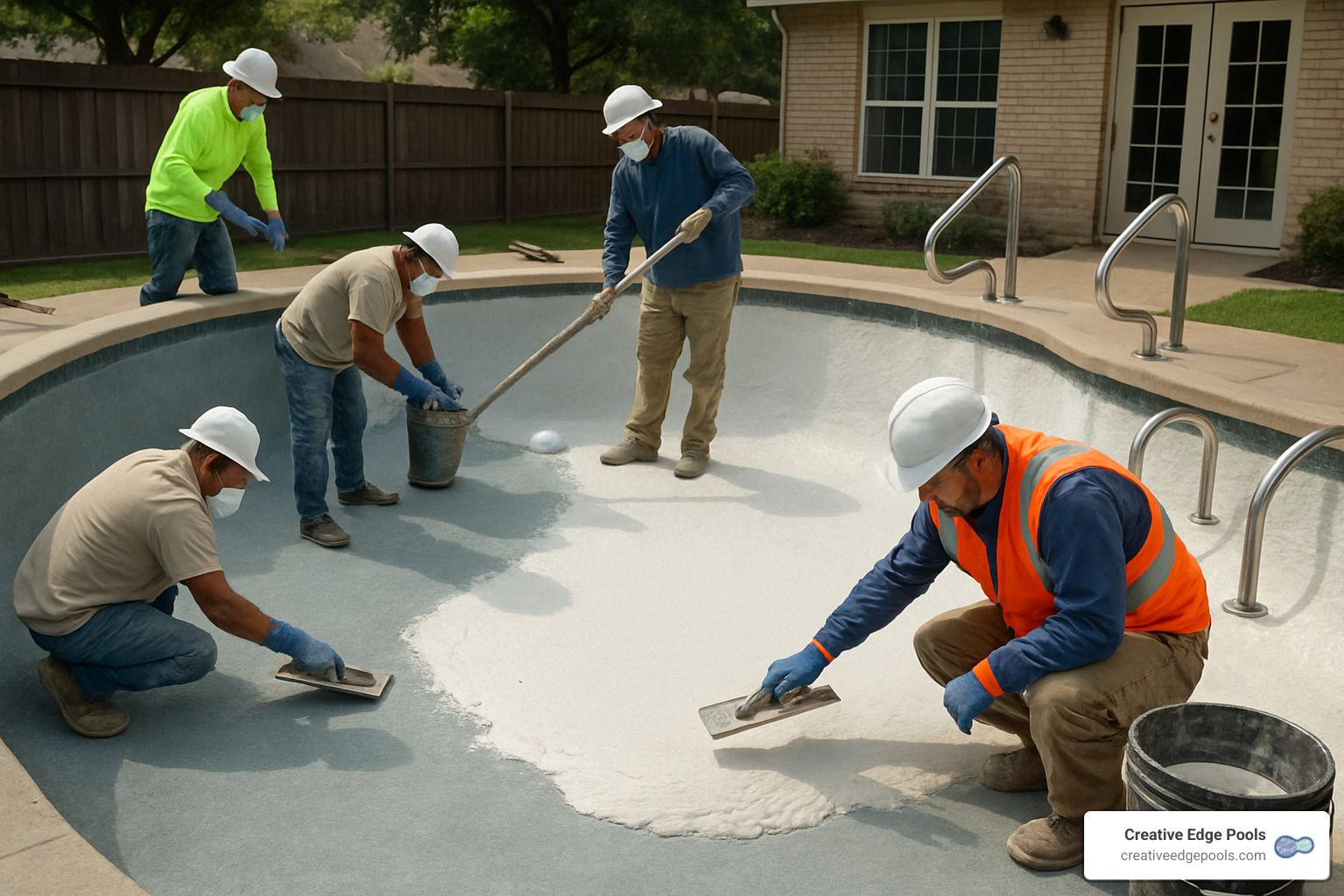 replastering process of a pool - how long does pool plaster last