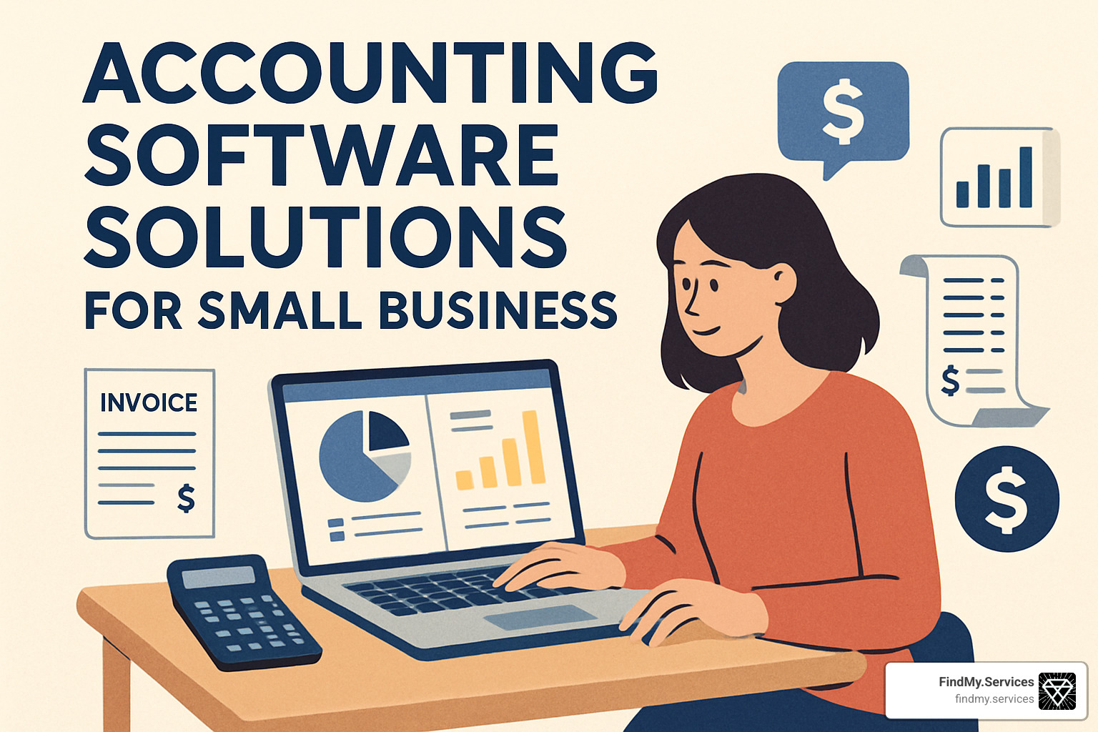 entrepreneur using free cloud accounting software on laptop - accounting software solutions for small business
