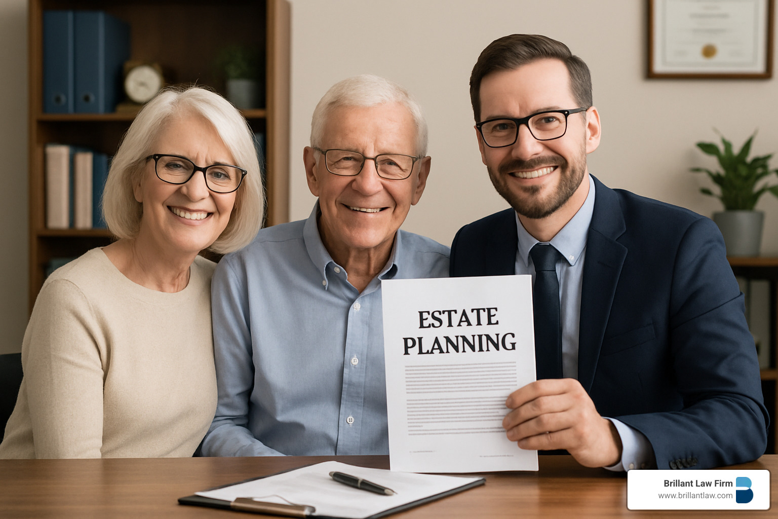 9cbbbe4a15b0f936a55219a6b0a03503b4c5c2af Your Guide to Navigating Durable Power of Attorney in California Learn how to create, use, and update a Durable power of attorney California to protect your assets and plan for incapacity. Elderly couple smiling with their attorney after completing estate planning documents - Durable power of attorney California