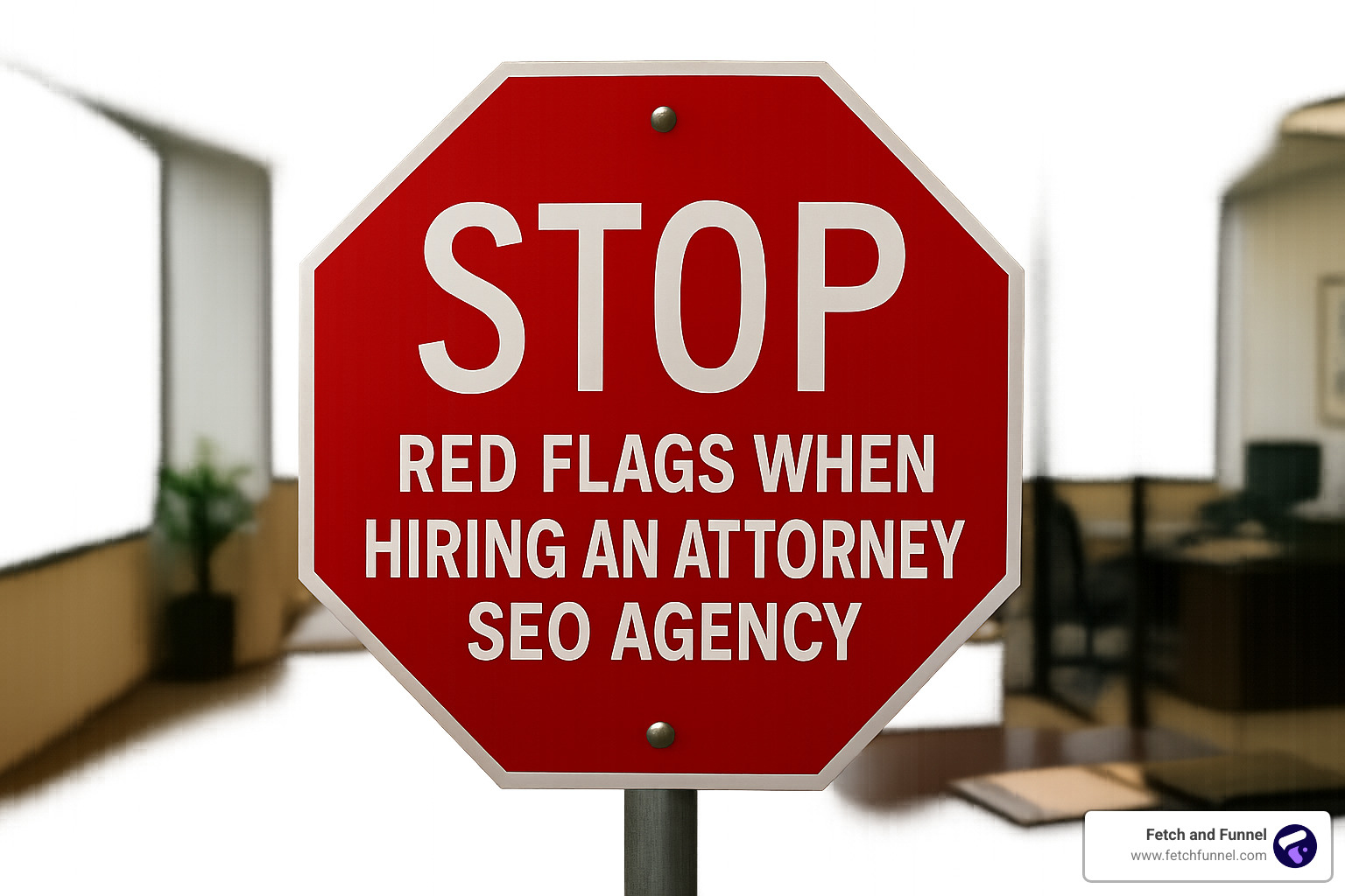 stop sign graphic warning of red flags when hiring an attorney SEO agency - attorney seo agency