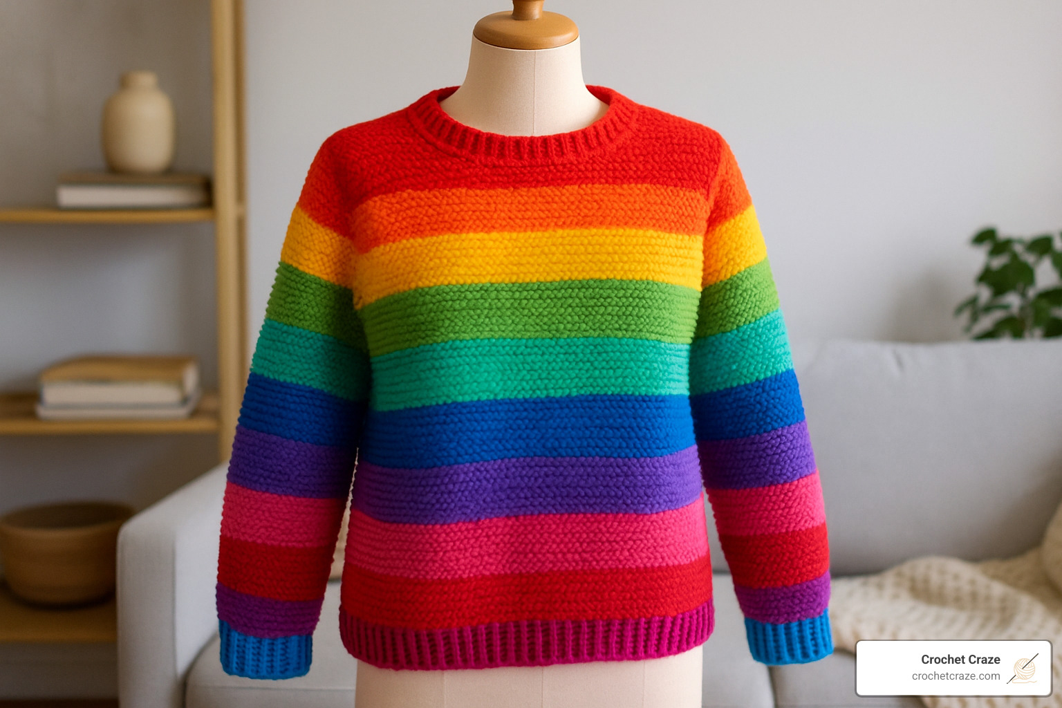 colorful striped garter stitch sweater - garter stitch sweater
