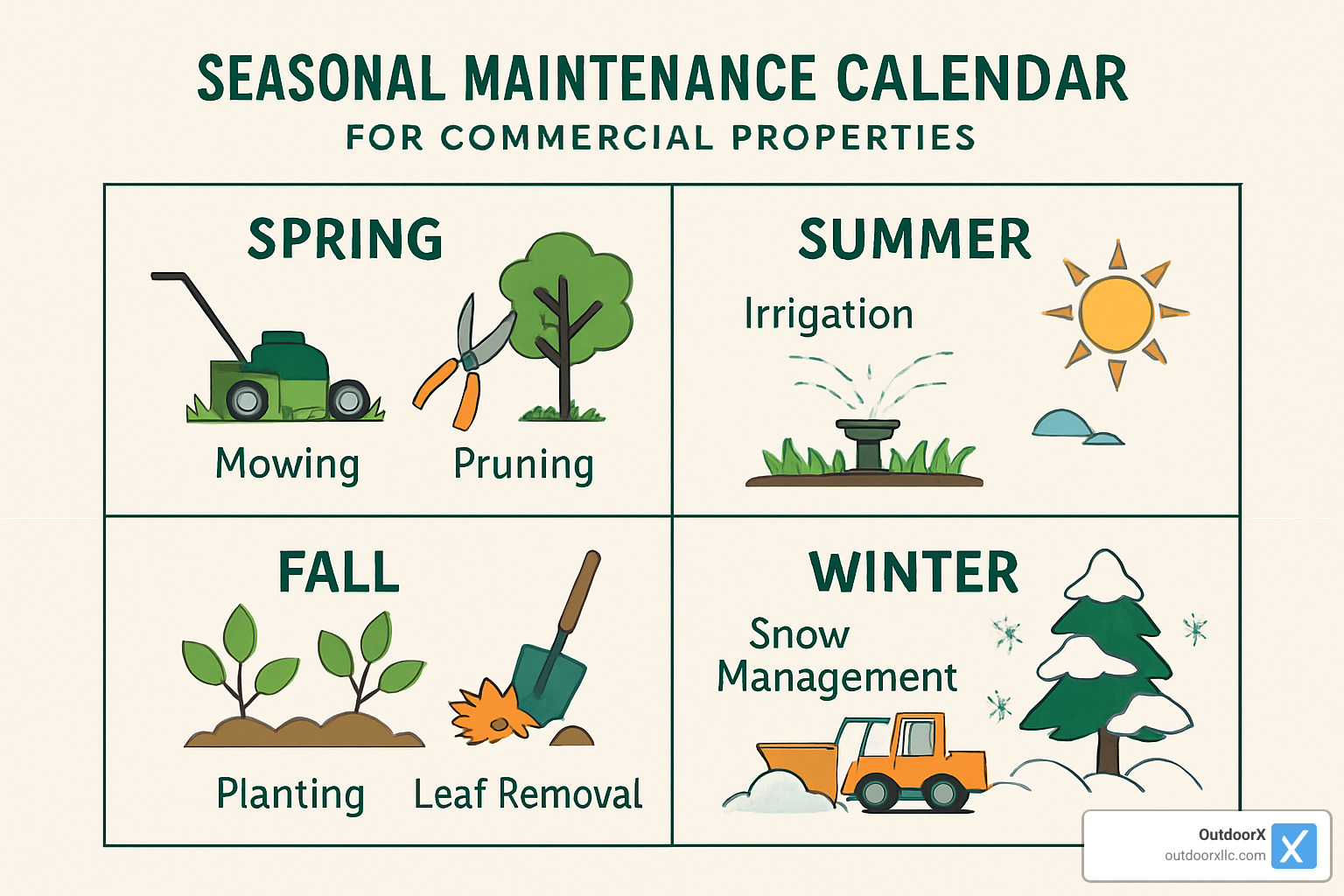 Seasonal maintenance calendar for commercial properties - commercial garden maintenance