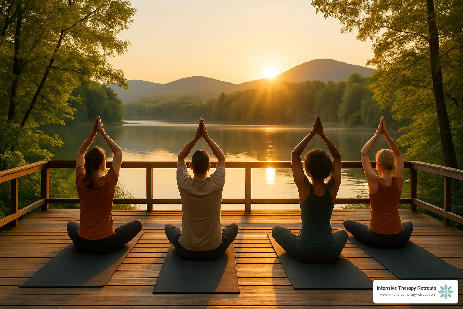 Retreat To Wellness: New England'S Best Mental Health Escapes 4 lakefront yoga deck in the Berkshires - mental health retreats New England