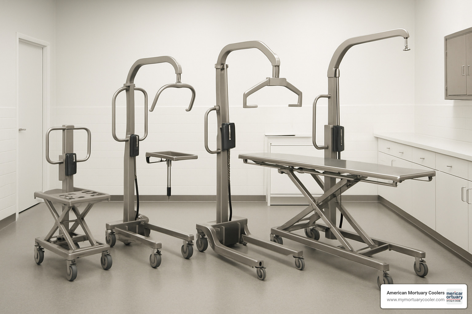 Various battery powered mortuary lift models - battery powered mortuary lift