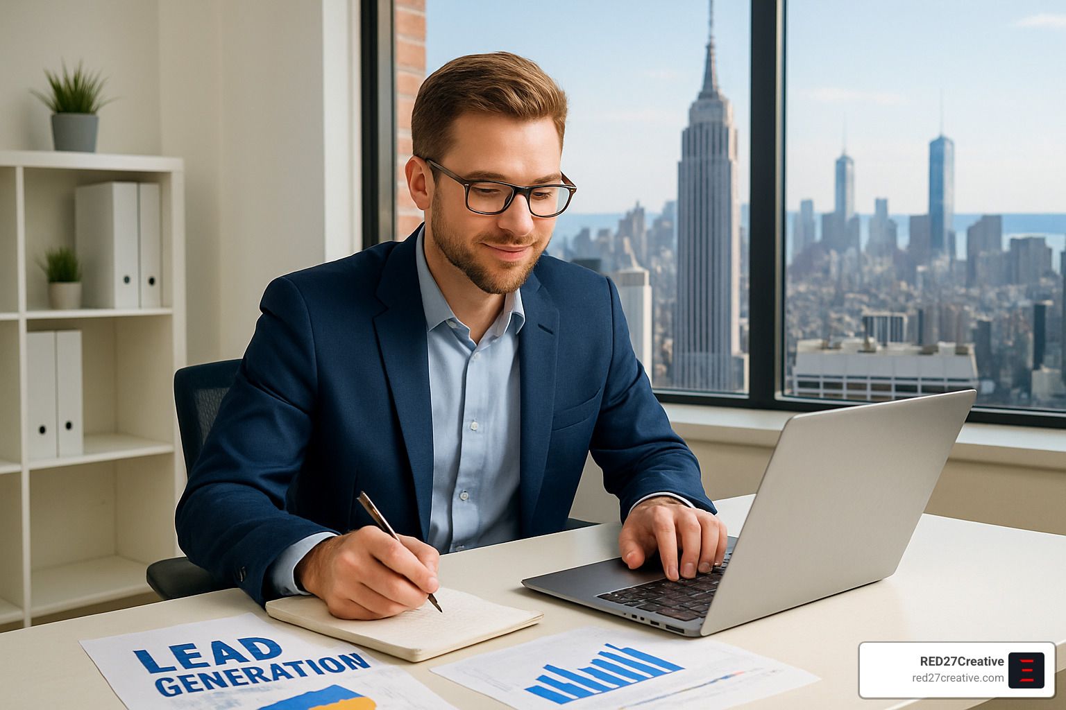 From Zero to Hero: Starting Your Lead Generation Business From Scratch • lead generation business • RED27Creative entrepreneur planning lead generation business startup - lead generation business