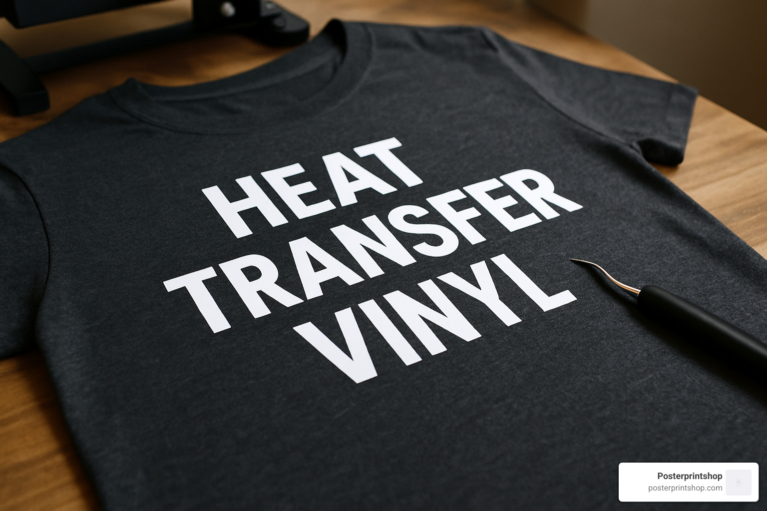 text transferred onto dark fabric using heat transfer vinyl - how to transfer words onto fabric