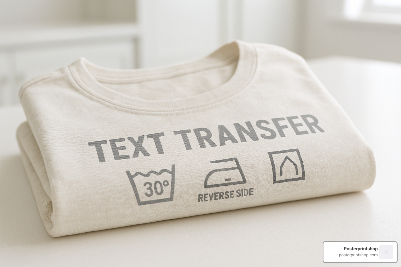 proper care instructions for fabric with text transfers - how to transfer words onto fabric
