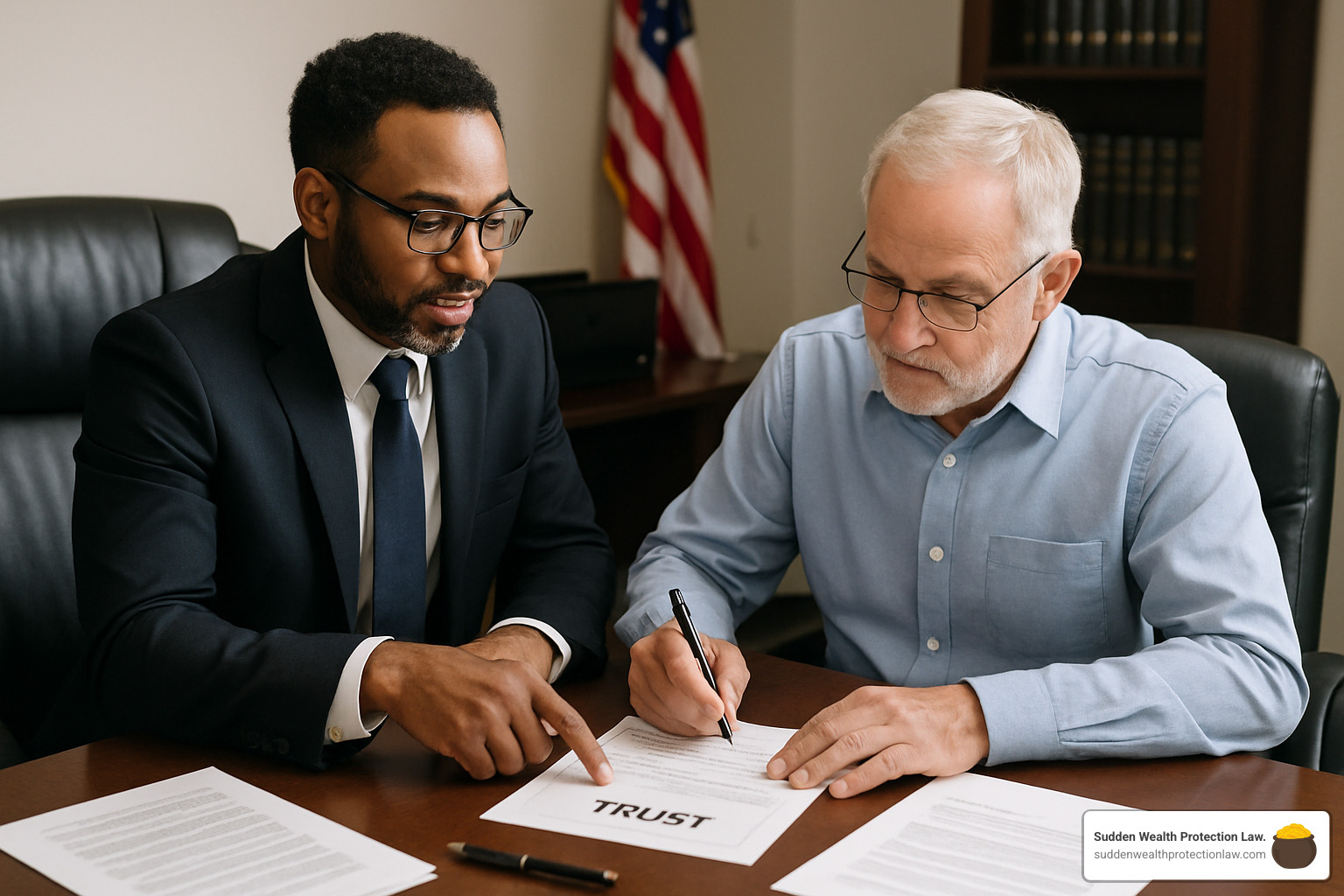 Person signing trust documents with attorney - Arizona trust asset protection