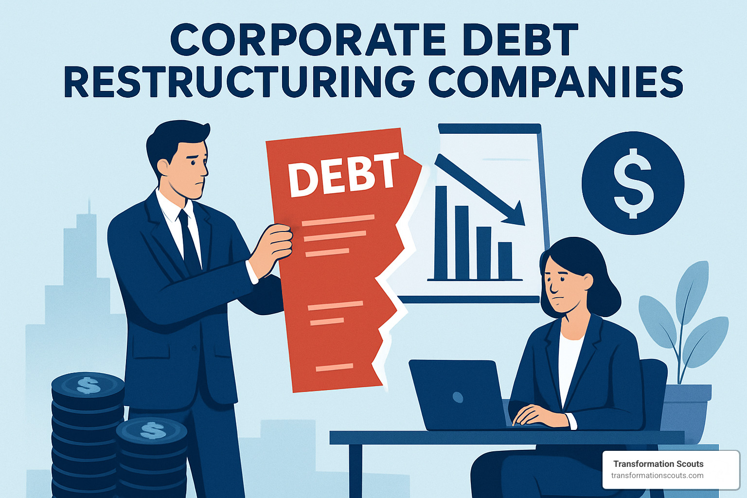financial analysts working on debt restructuring plan - corporate debt restructuring companies