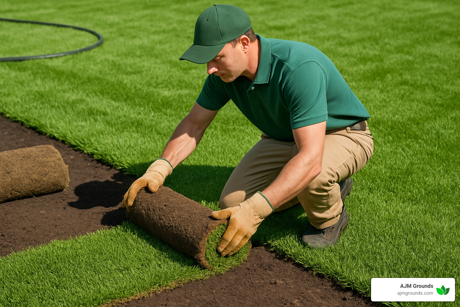 Calculator and lawn plan showing project costs - professional sod installation