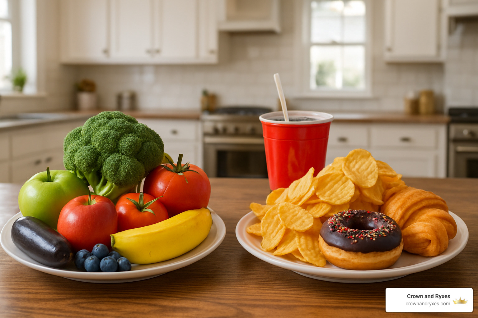 healthy fresh foods versus processed junk foods - foods that help with erectile dysfunction
