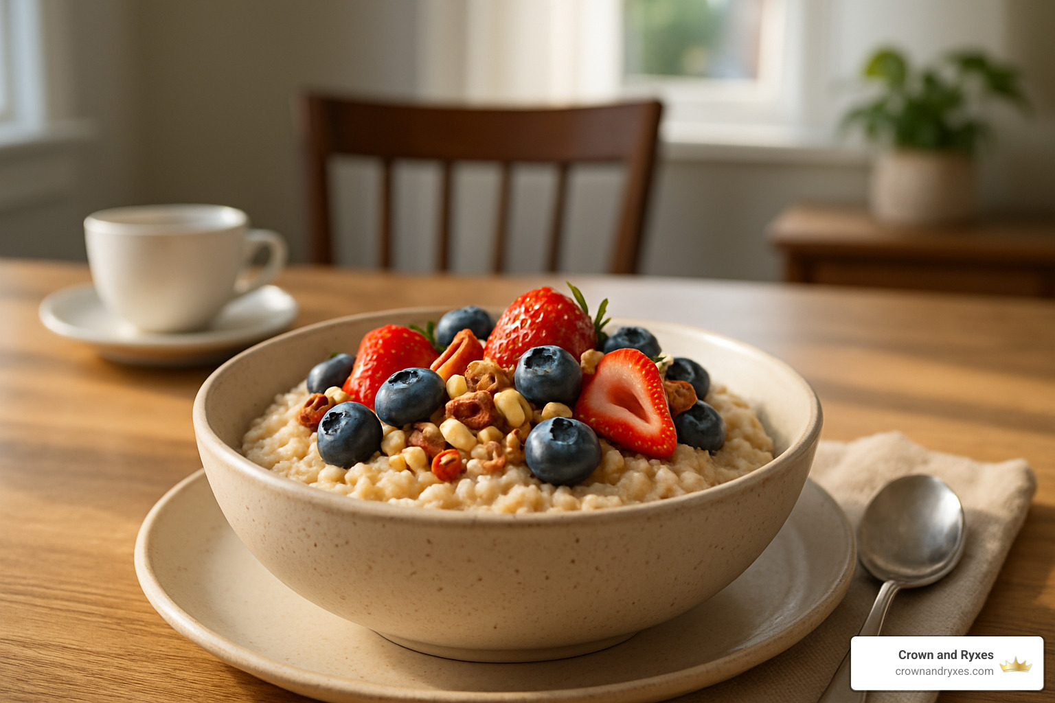oatmeal breakfast with berries and nuts - foods that help with erectile dysfunction