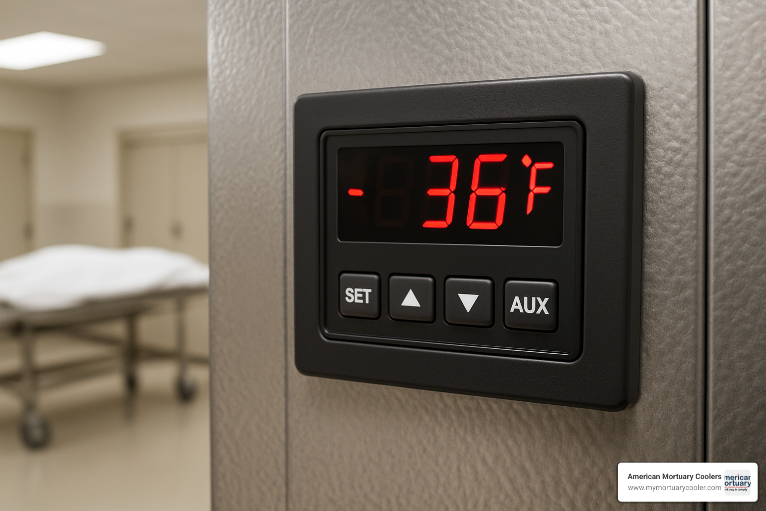 digital temperature control panel for mortuary cooler - mortuary walk-in coolers