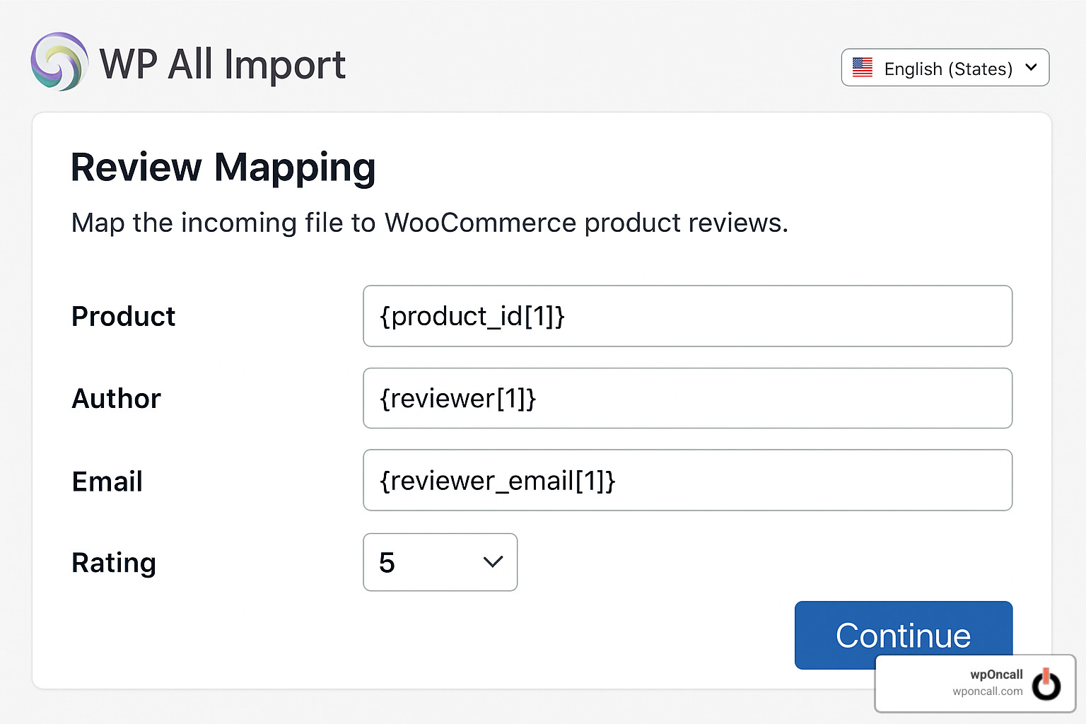 WP All Import review mapping screen - wp all import review