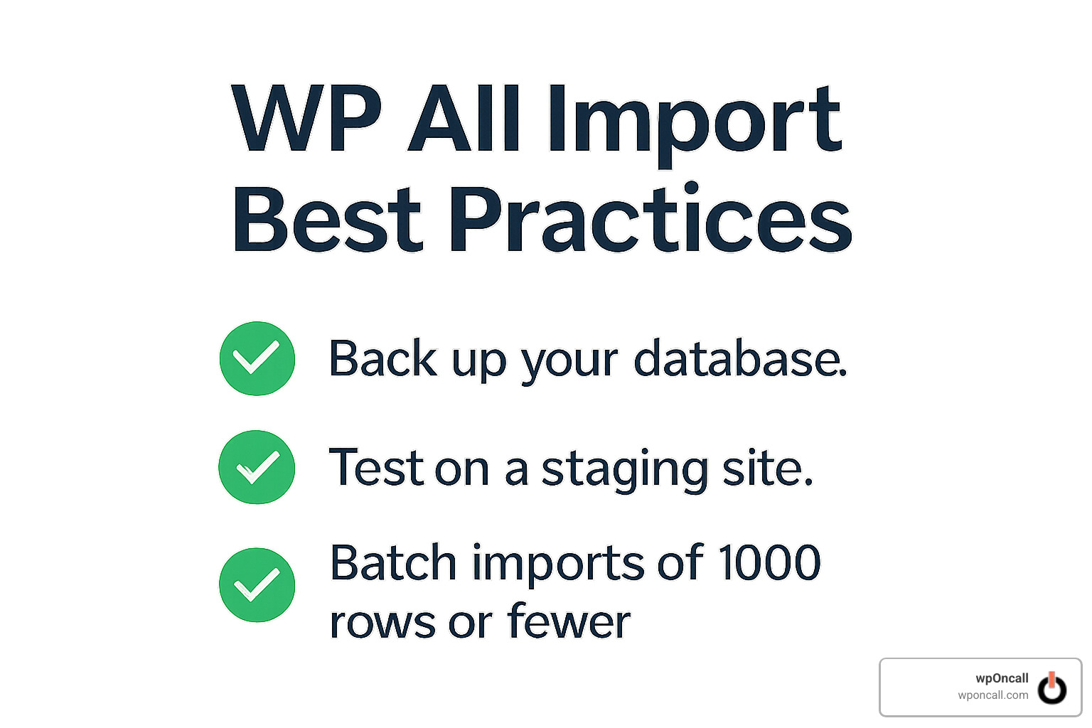 WP All Import best practices checklist - wp all import review