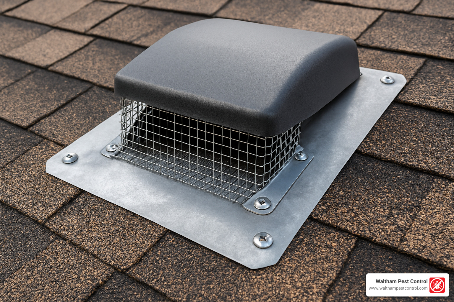 sealed roof vent to prevent raccoon entry - raccoon trapping services