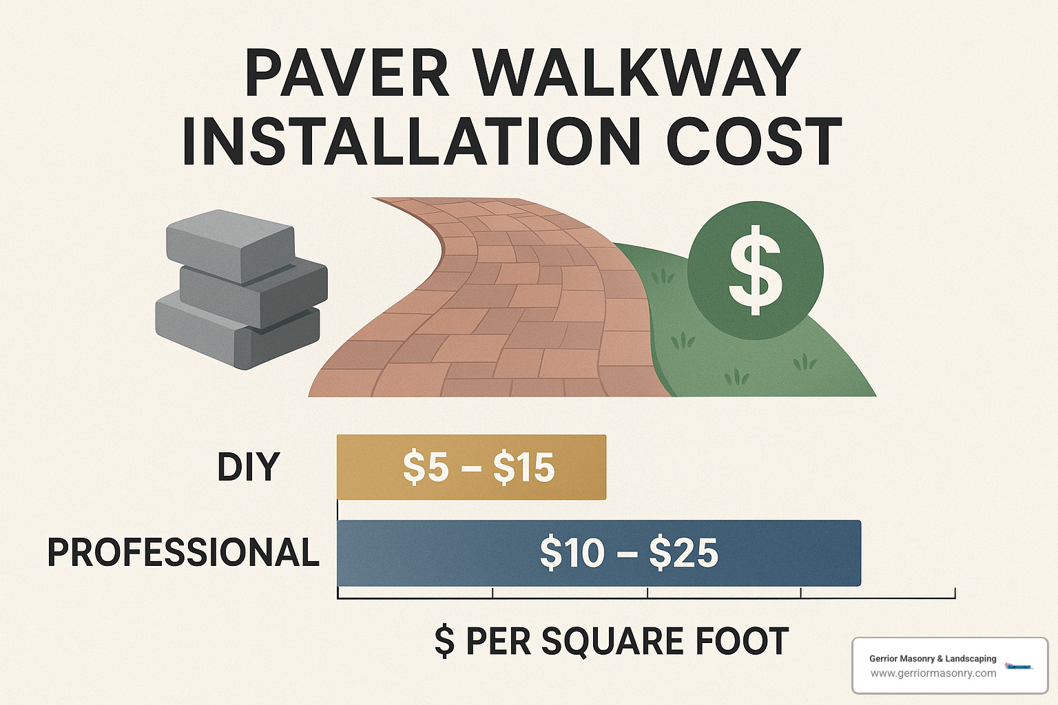 cost range for paver walkway installation - how to install paver stones walkway