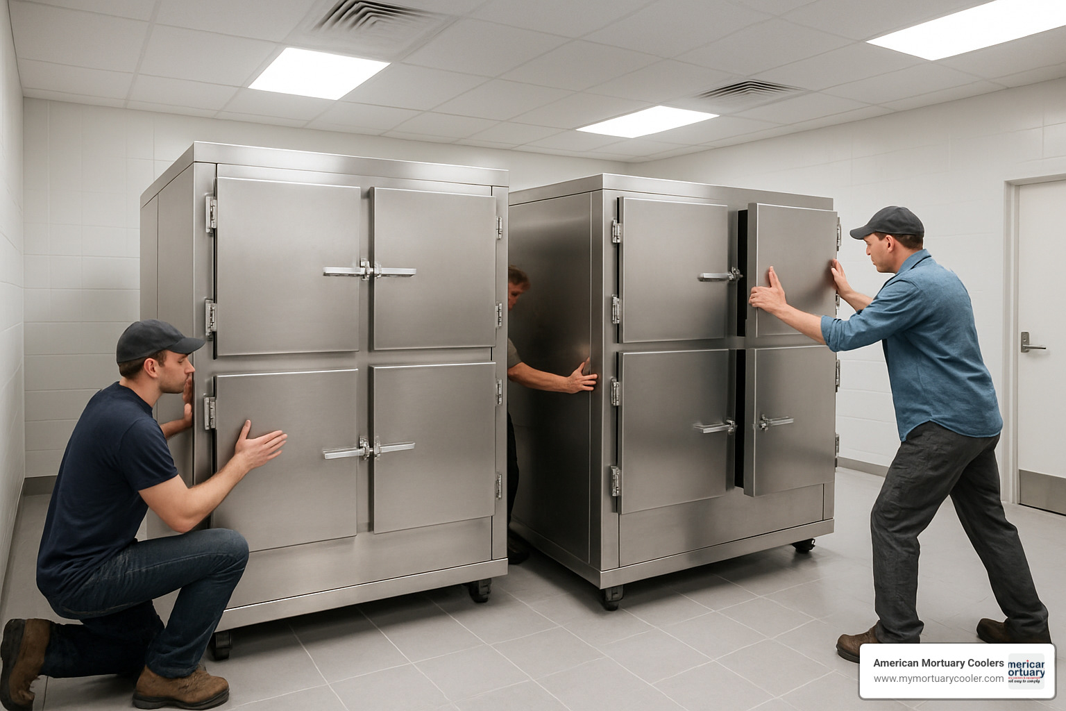 modern mortuary cooling system installation - do morgues freeze bodies