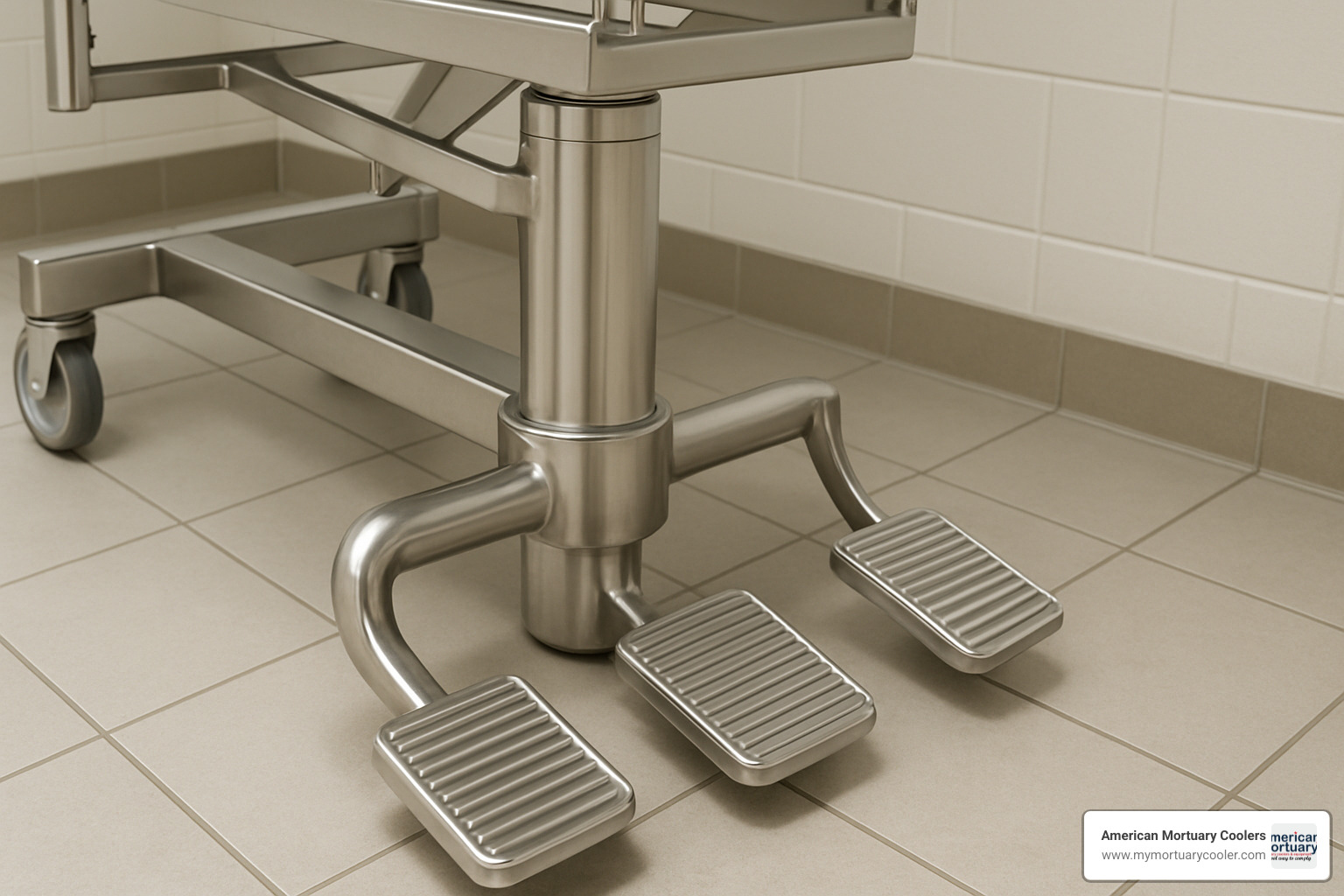 hydraulic embalming table foot pedal system - Hydraulic Embalming Table 