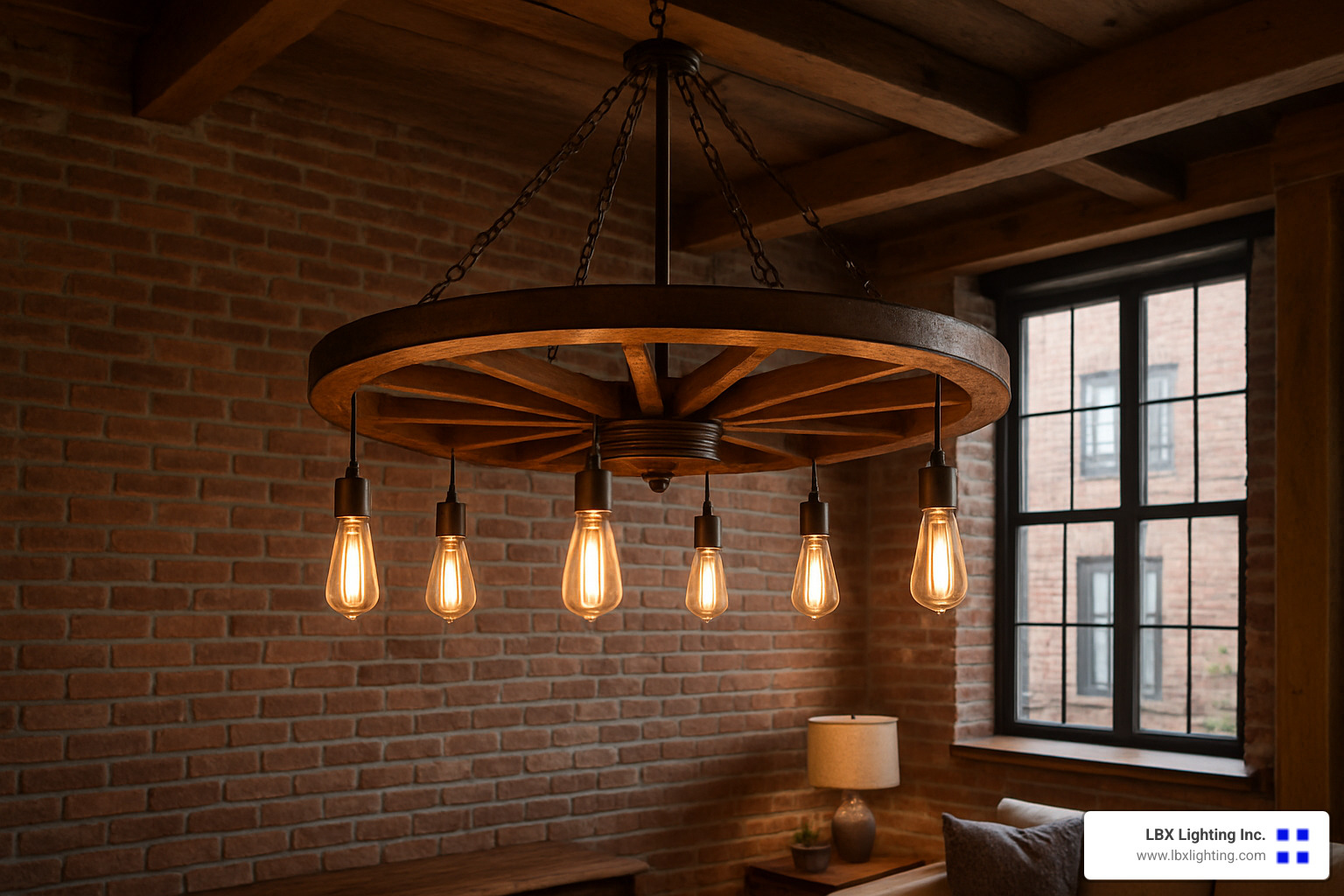 Rustic Radiance: Your Guide to Wagon Wheel Light Fixtures 11 rustic wagon wheel chandelier in modern loft space - rustic wagon wheel light fixture