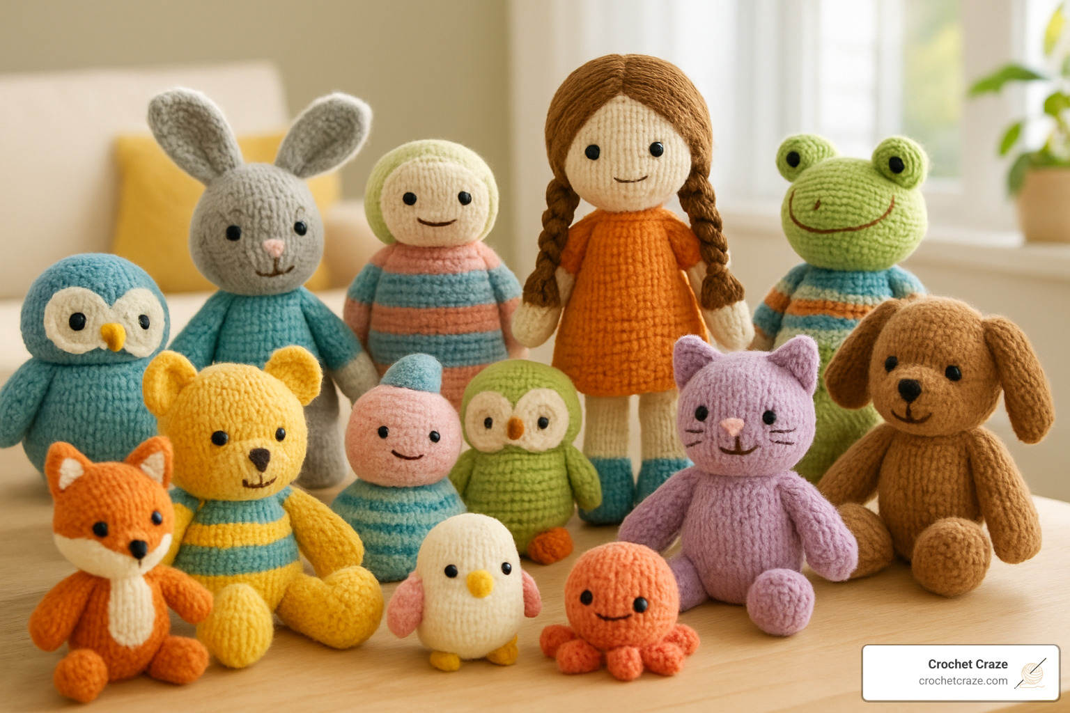 Collection of finished knitted toys from free patterns - ravelry free toy knitting patterns
