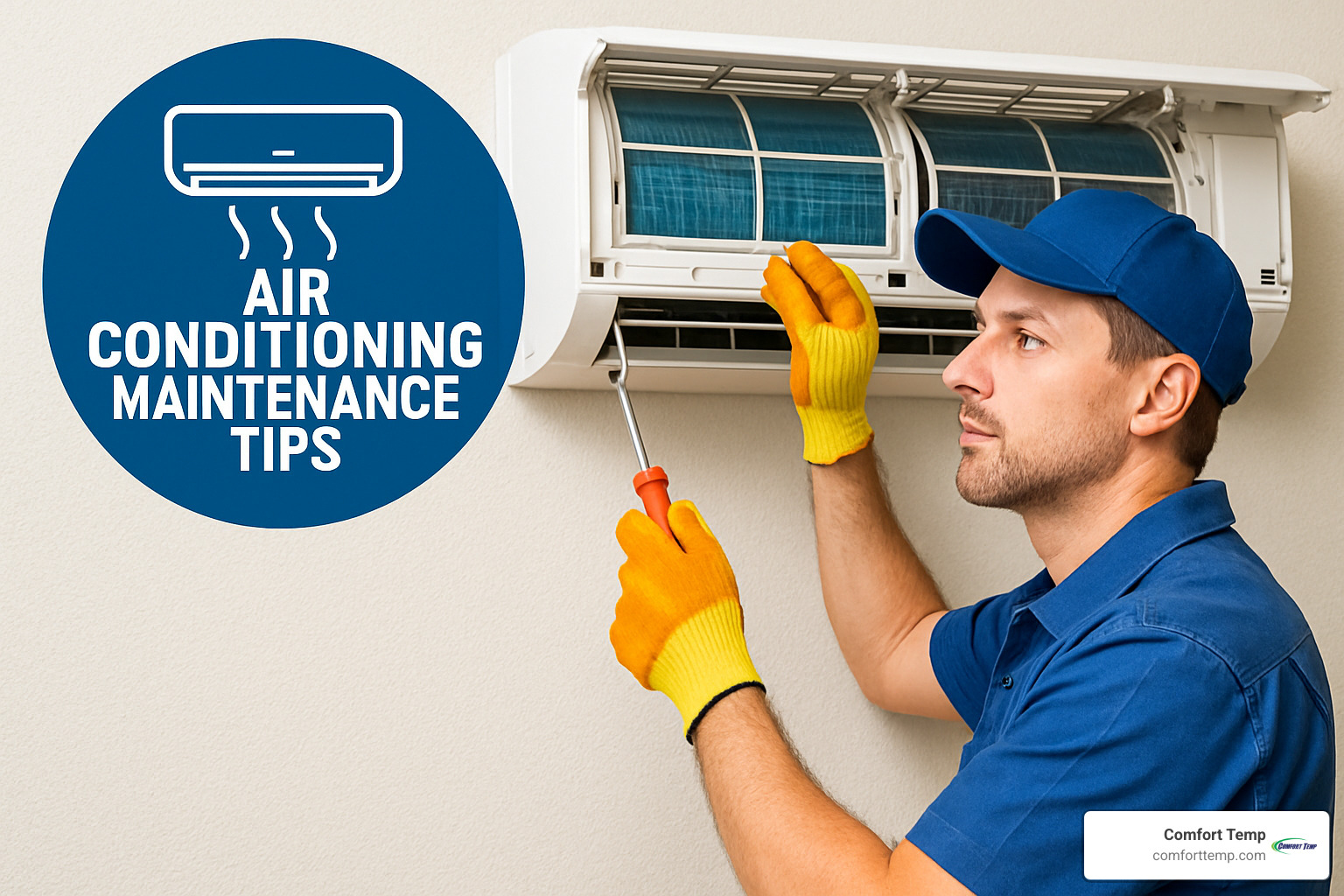 Digital programmable thermostat with temperature display - air conditioning maintenance tips Digital programmable thermostat with temperature display - air conditioning maintenance tips