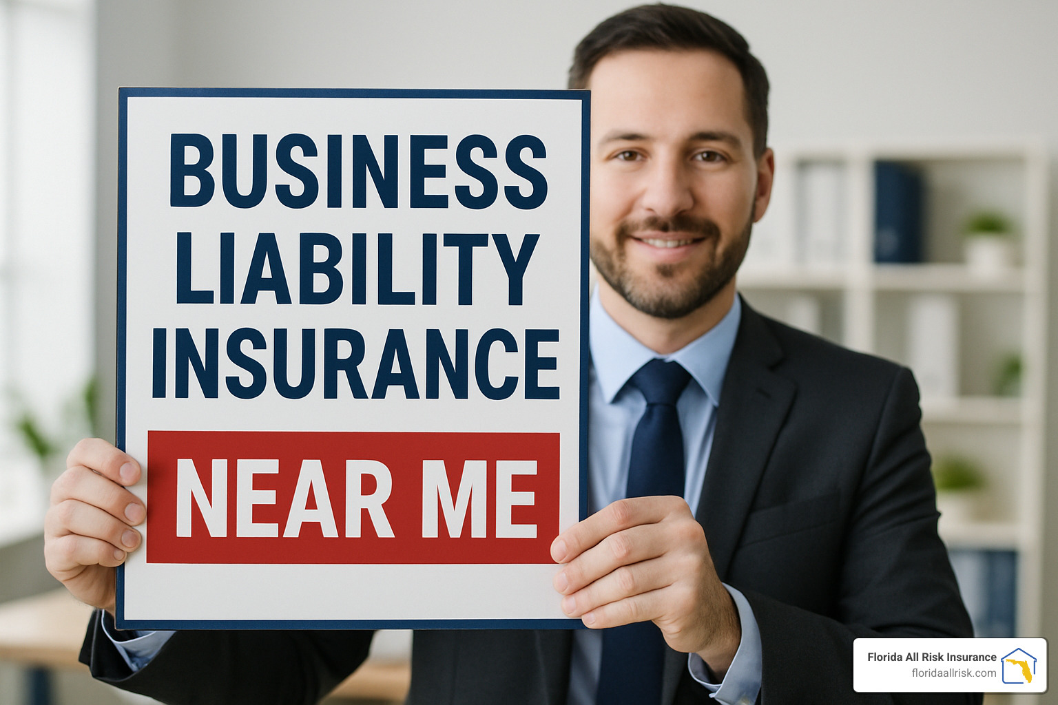 business owner using online premium calculator - business liability insurance near me