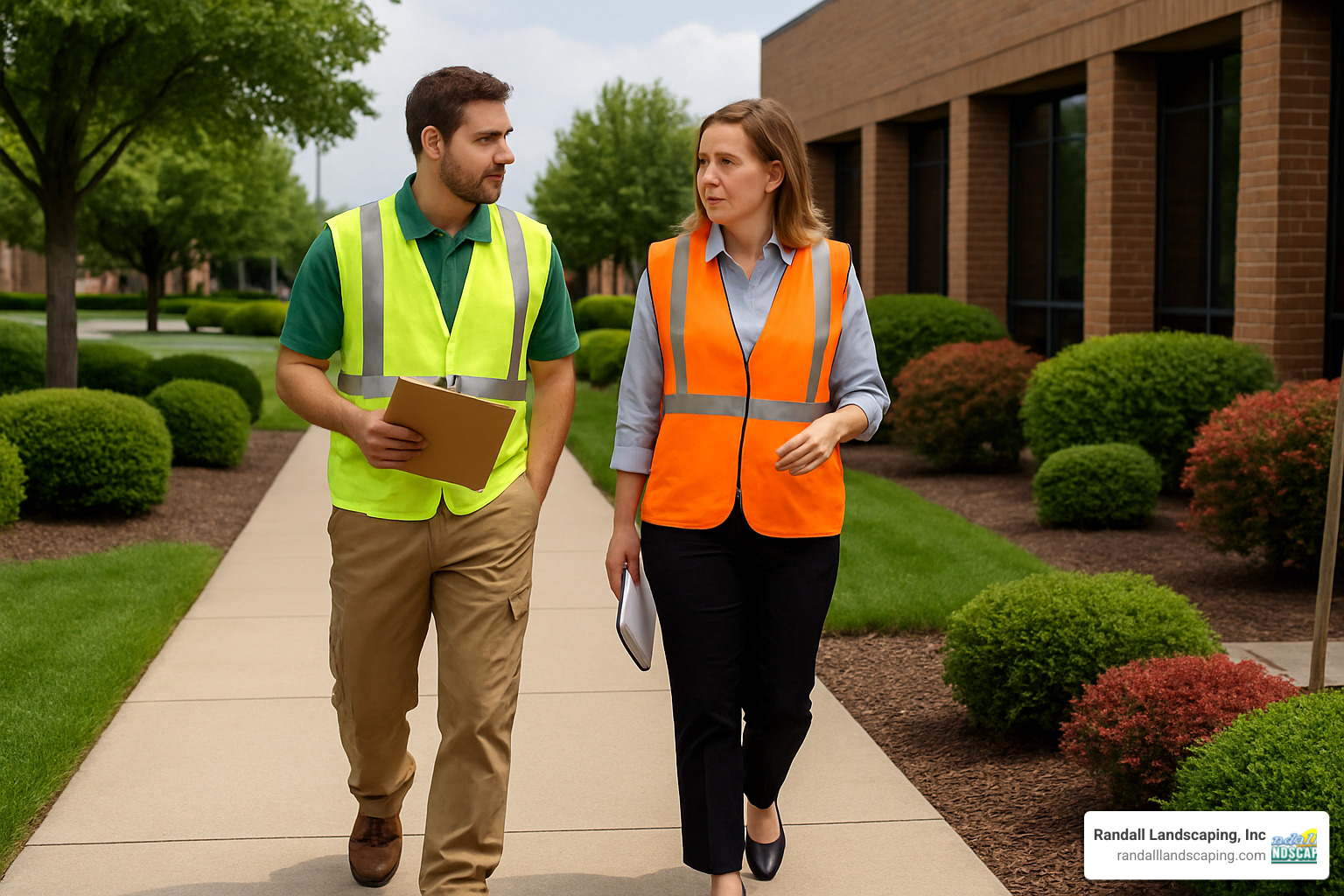 quarterly property walk-through with client - how to get commercial landscape contracts
