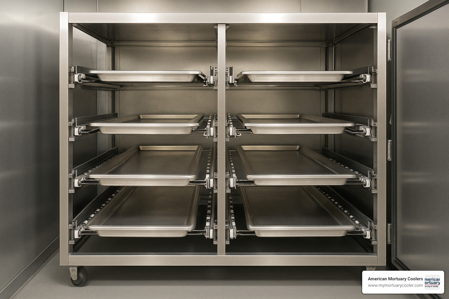 mortuary roller rack system - what are the freezer racks in a morgue called
