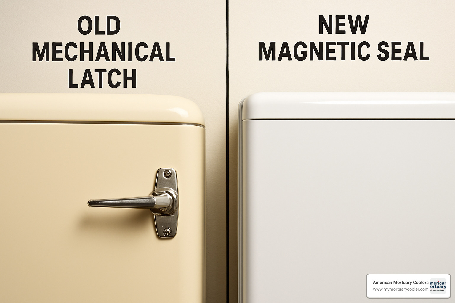old vs new refrigerator door mechanisms - refrigerator death
