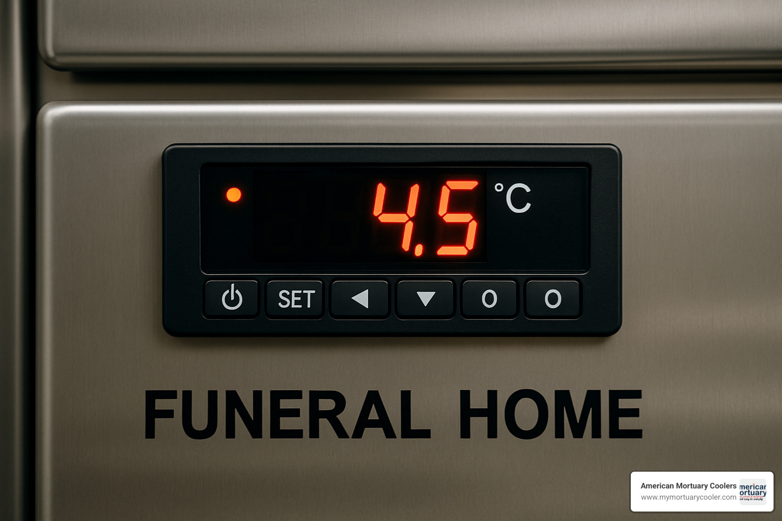 temperature control panel for mortuary refrigeration unit - funeral home refrigeration units