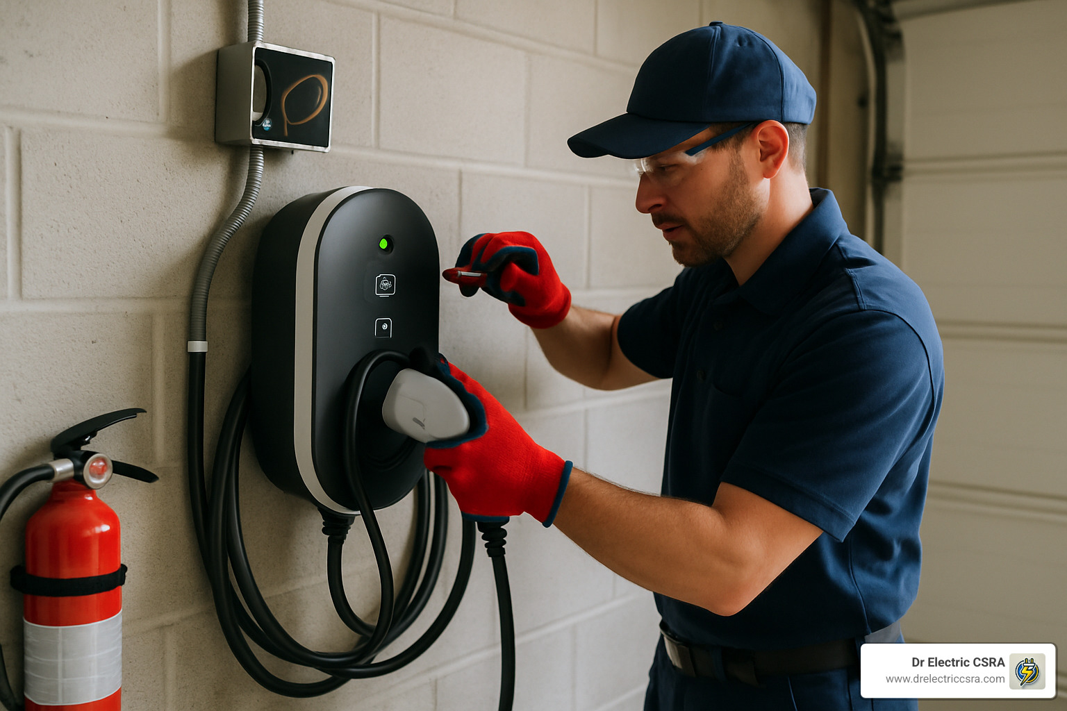 EV charger installation by electrician - home EV charger vs public charging