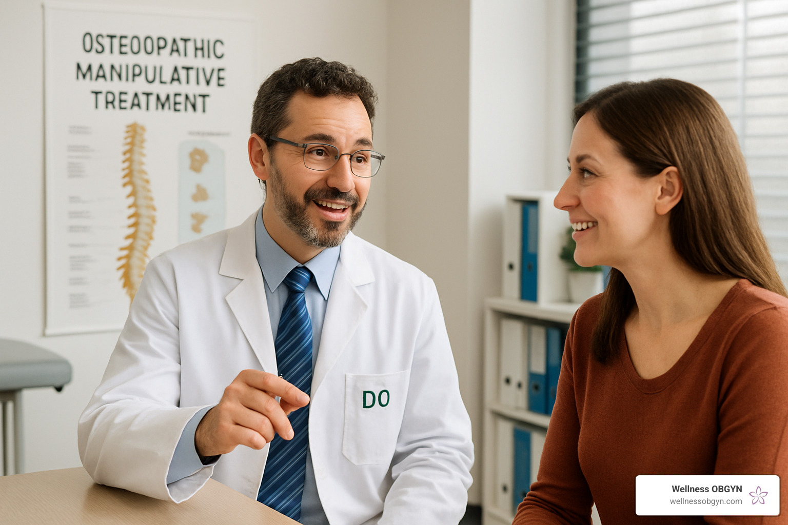 doctor and patient discussing osteopathic manipulative treatment options - does osteopathic manipulative treatment work