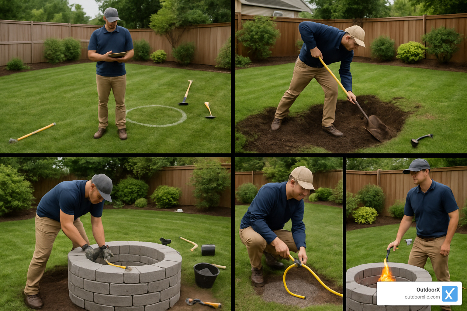 step by step fire pit installation process - fire pits installer